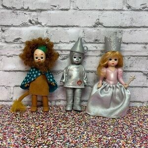Madame Alexander Dolls Lot of 3 McDonald's Tin Man Glenda Witch Lion 2008